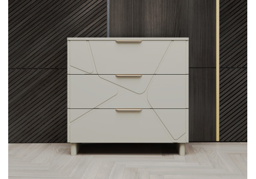 Комод Лейла светло серый камень 4 ящика