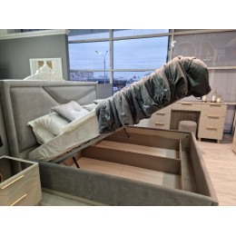 Ящик с подъемным механизмом Лейла серый 160х200