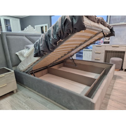 Ящик с подъемным механизмом Лейла серый 160х200