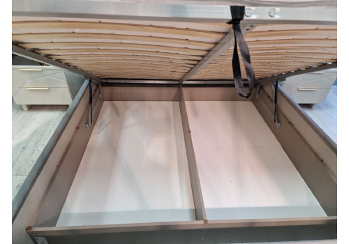 Ящик с подъемным механизмом Лейла серый 160х200