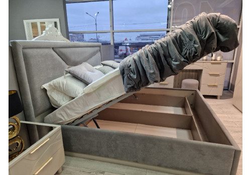 Ящик с подъемным механизмом Лейла серый 160х200