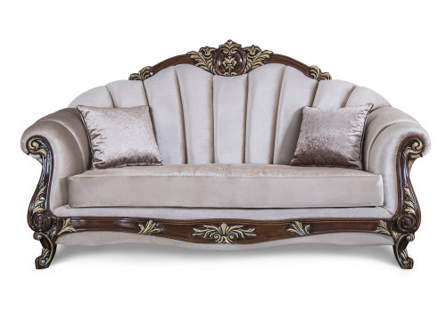 Диван Марселла корень дуба глянец 3-х местный