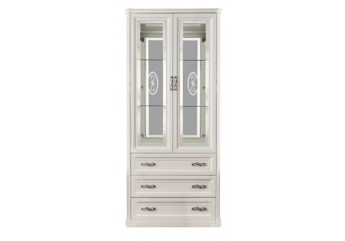 Витрина Мишель белый матовый 2-ств