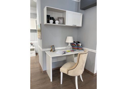 Полка навесная Мишель белый матовый книжная