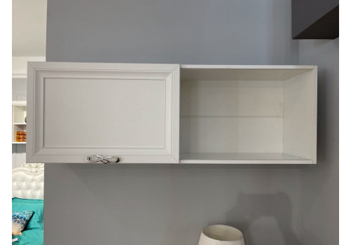 Полка навесная Мишель белый матовый книжная