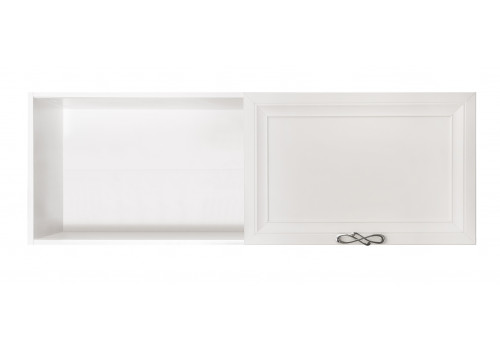 Полка навесная Мишель белый матовый книжная