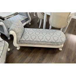 Оттоманка Мишель белый матовый с одним подлокотником