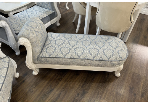 Оттоманка Мишель белый матовый с одним подлокотником