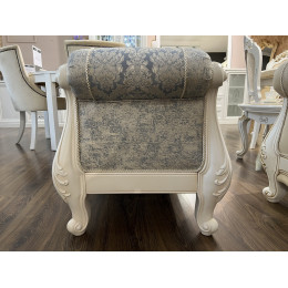 Оттоманка Мишель белый матовый с одним подлокотником