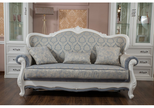 Диван Мишель белый матовый 3-х местный