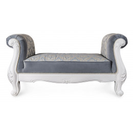 Оттоманка Мишель белый матовый c двумя подлокотниками