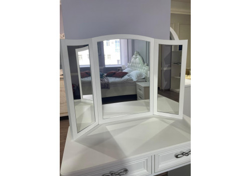 Зеркало трельяж Мишель белый матовый  для туалетного столика