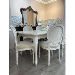 Стол Мокко серый камень прямоугольный