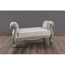 Оттоманка Мокко серый камень с двумя подлокотниками