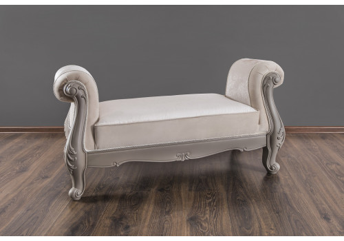 Оттоманка Мокко серый камень с двумя подлокотниками