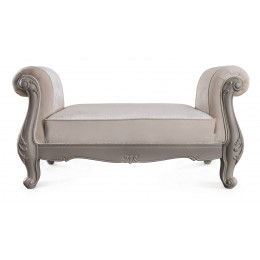 Оттоманка Мокко серый камень с двумя подлокотниками