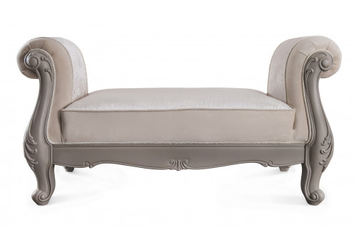 Оттоманка Мокко серый камень с двумя подлокотниками