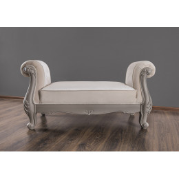 Оттоманка Мокко серый камень с двумя подлокотниками