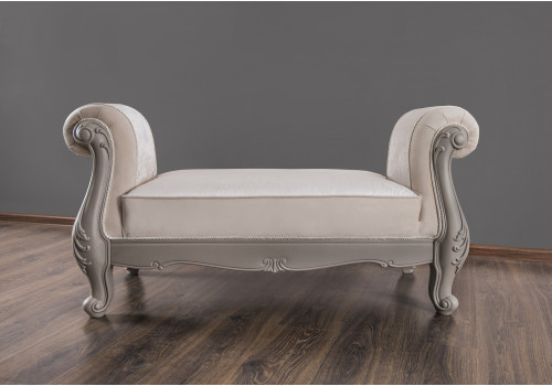 Оттоманка Мокко серый камень с двумя подлокотниками