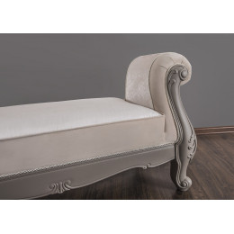 Оттоманка Мокко серый камень с двумя подлокотниками