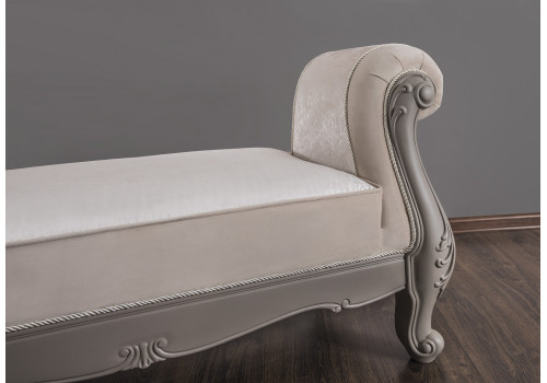 Оттоманка Мокко серый камень с двумя подлокотниками