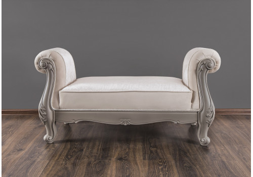 Оттоманка Мокко серый камень с двумя подлокотниками