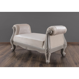 Оттоманка Мокко серый камень с двумя подлокотниками