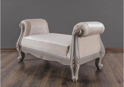 Оттоманка Мокко серый камень с двумя подлокотниками