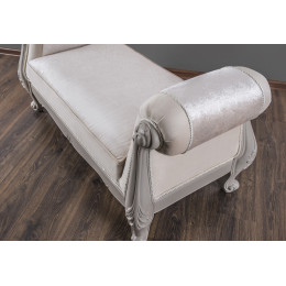 Оттоманка Мокко серый камень с двумя подлокотниками