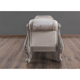 Оттоманка Мокко серый камень с двумя подлокотниками