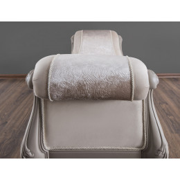 Оттоманка Мокко серый камень с двумя подлокотниками