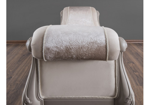 Оттоманка Мокко серый камень с двумя подлокотниками