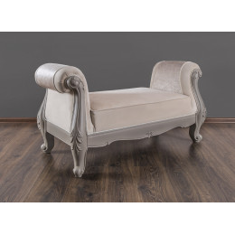 Оттоманка Мокко серый камень с двумя подлокотниками