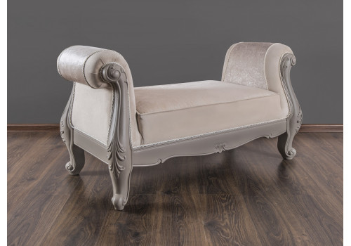 Оттоманка Мокко серый камень с двумя подлокотниками