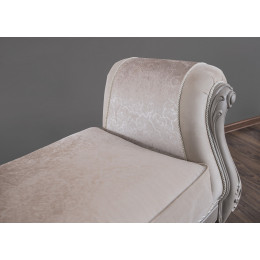 Оттоманка Мокко серый камень с двумя подлокотниками