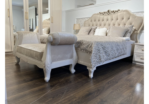 Оттоманка Мокко бежевый с двумя подлокотниками