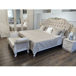 Оттоманка Мокко бежевый с двумя подлокотниками