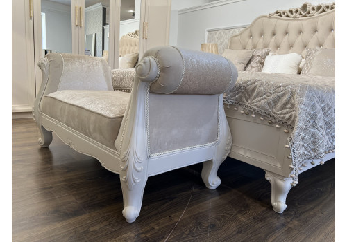 Оттоманка Мокко бежевый с двумя подлокотниками