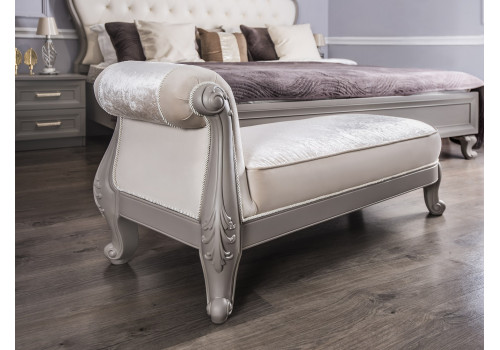 Оттоманка Мокко серый камень с одним подлокотником