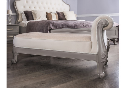 Оттоманка Мокко серый камень с одним подлокотником