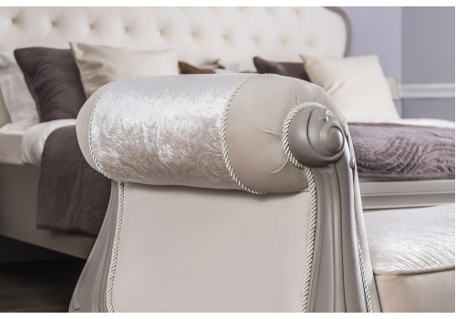 Оттоманка Мокко серый камень с одним подлокотником