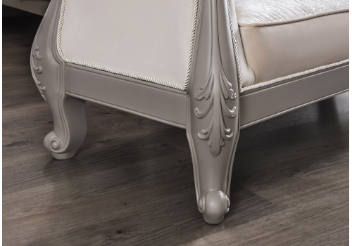 Оттоманка Мокко серый камень с одним подлокотником