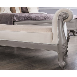 Оттоманка Мокко серый камень с одним подлокотником