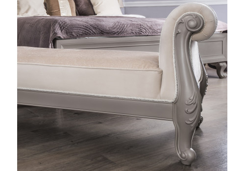 Оттоманка Мокко серый камень с одним подлокотником