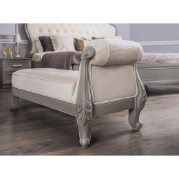 Оттоманка Мокко серый камень с одним подлокотником