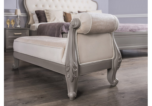 Оттоманка Мокко серый камень с одним подлокотником