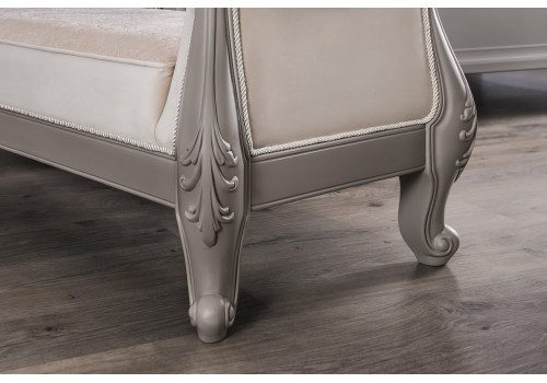 Оттоманка Мокко серый камень с одним подлокотником