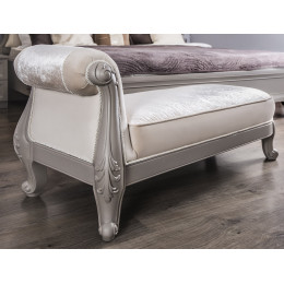 Оттоманка Мокко серый камень с одним подлокотником