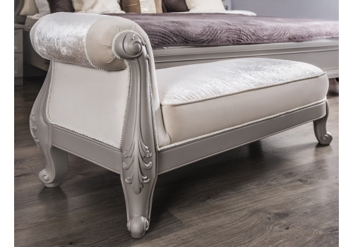 Оттоманка Мокко серый камень с одним подлокотником