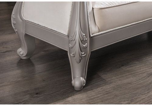 Оттоманка Мокко серый камень с одним подлокотником